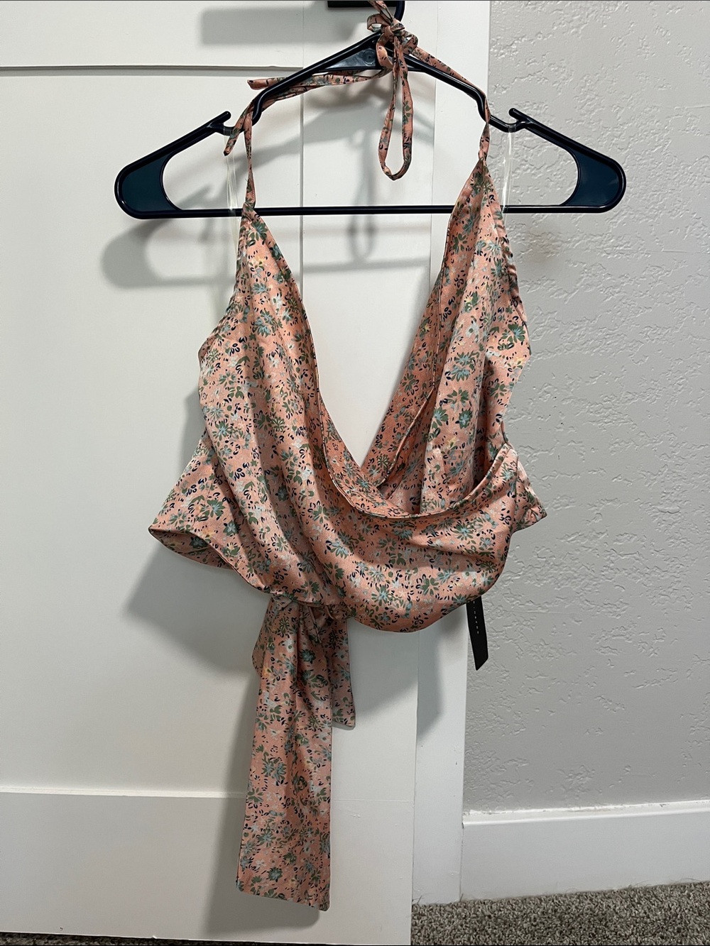 NWT Floral Halter Crop Top